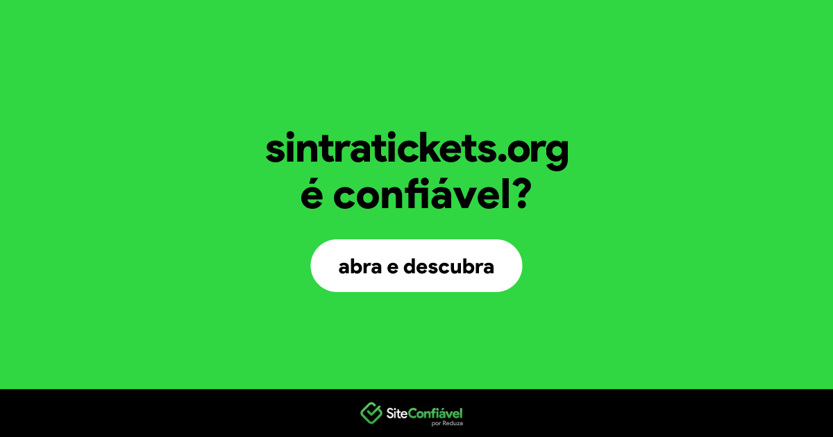 O site sintratickets.org é confiável?