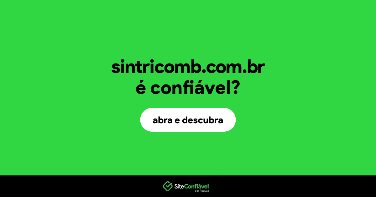 O site sintricomb.com.br é confiável?