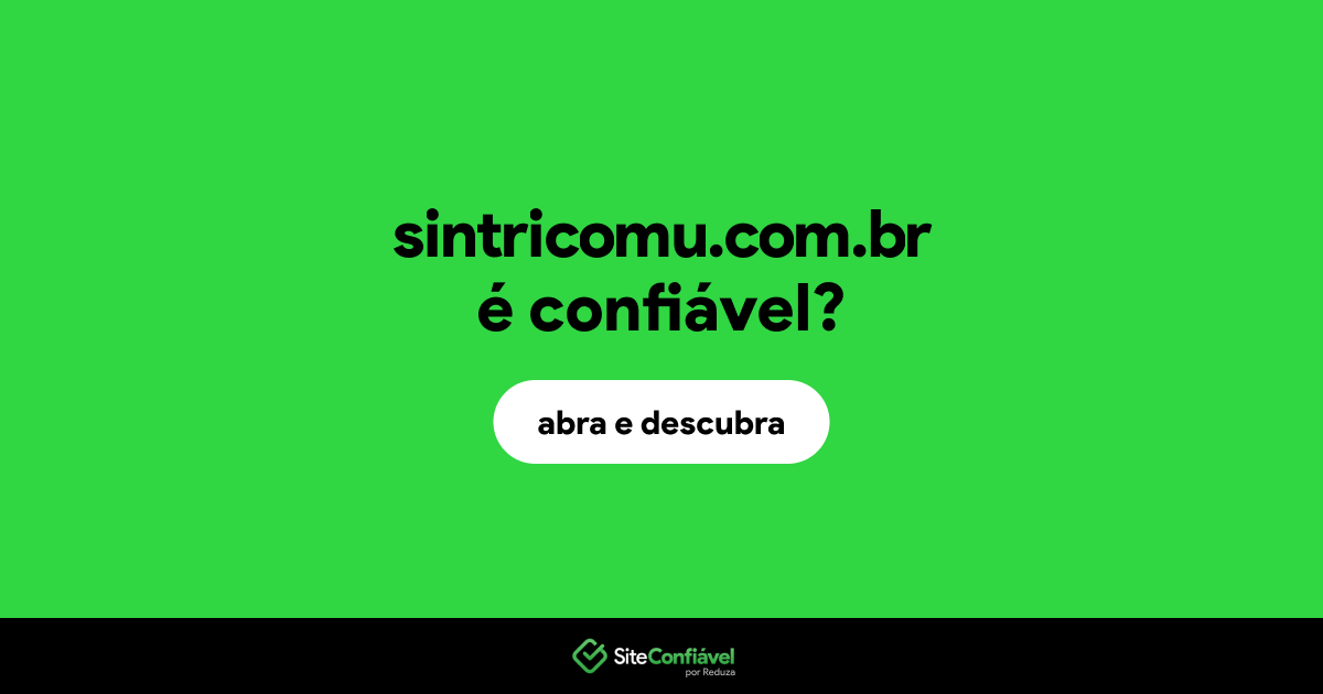 O site sintricomu.com.br é confiável?
