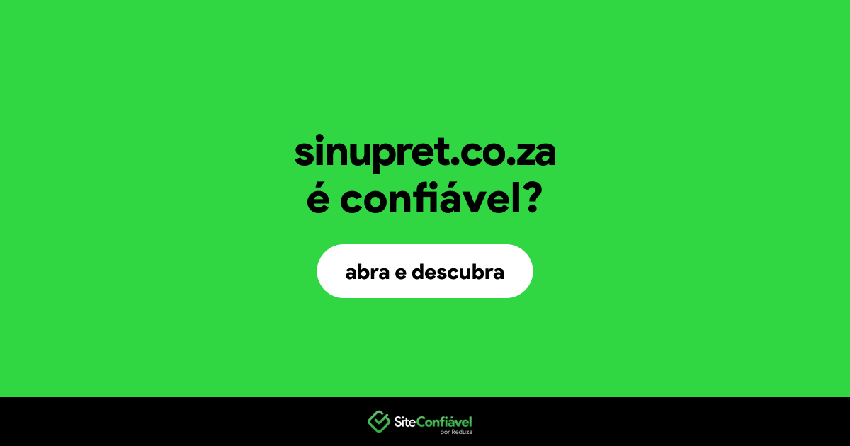 O site sinupret.co.za é confiável?