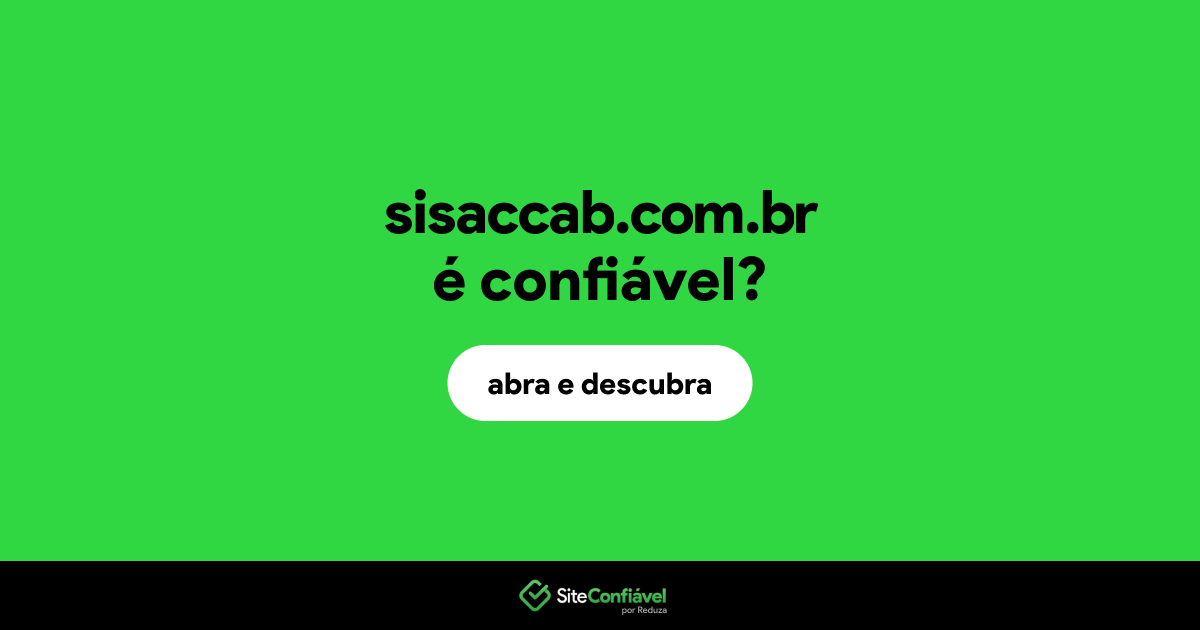 O site sisaccab.com.br é confiável?