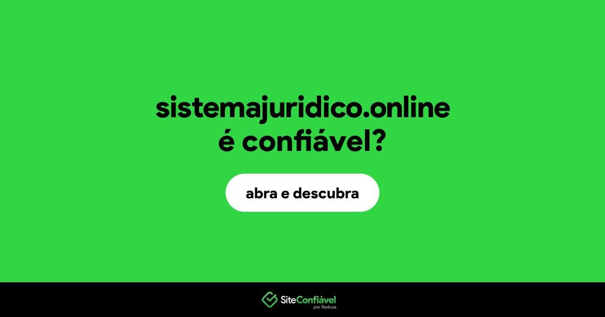 O site sistemajuridico.online é confiável?