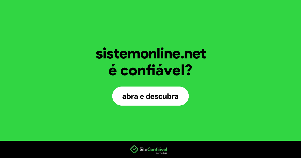 O site sistemonline.net é confiável?