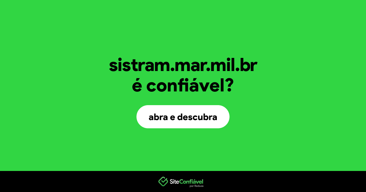 O site sistram.mar.mil.br é confiável?