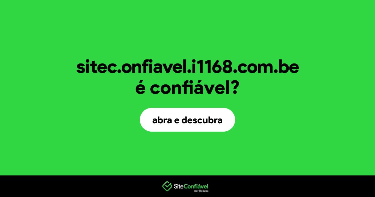 O site sitec.onfiavel.i1168.com.be é confiável?