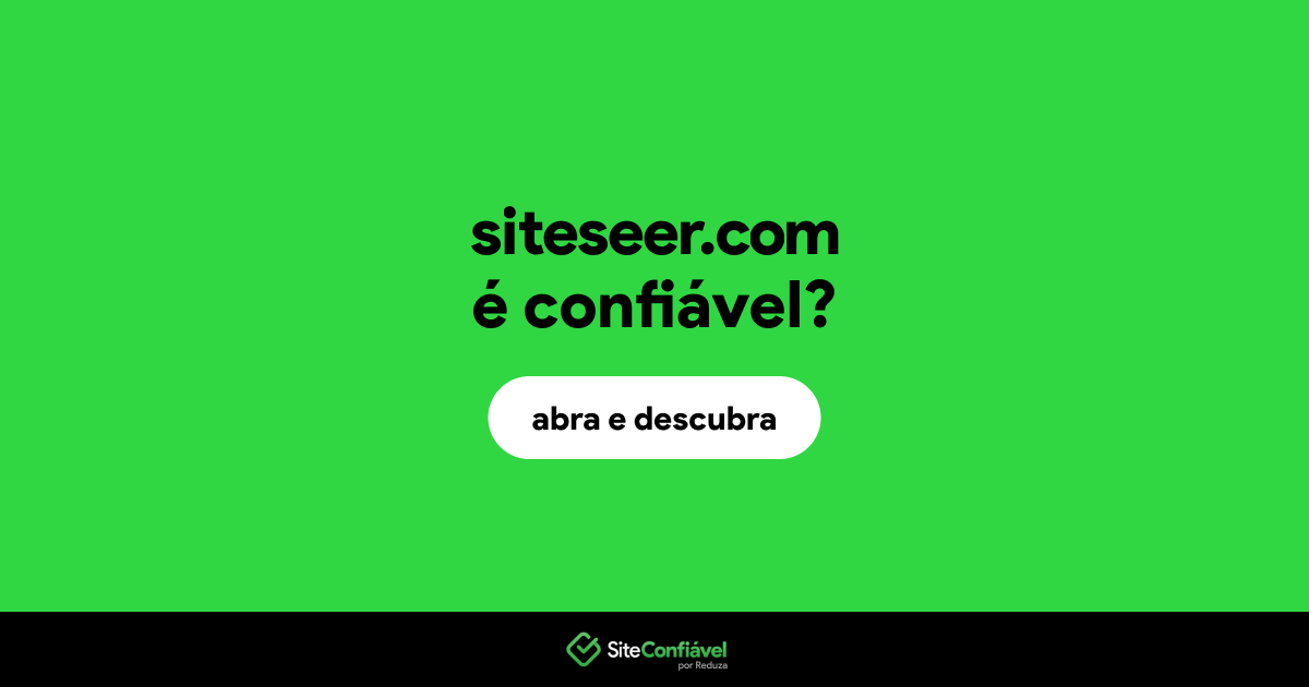 O site siteseer.com é confiável?