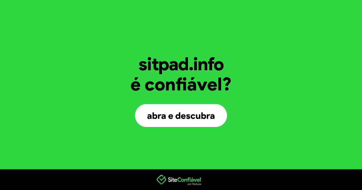 O site sitpad.info é confiável?