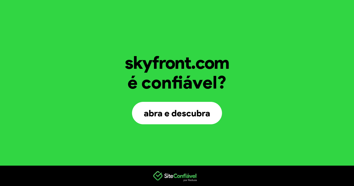 O site skyfront.com é confiável?