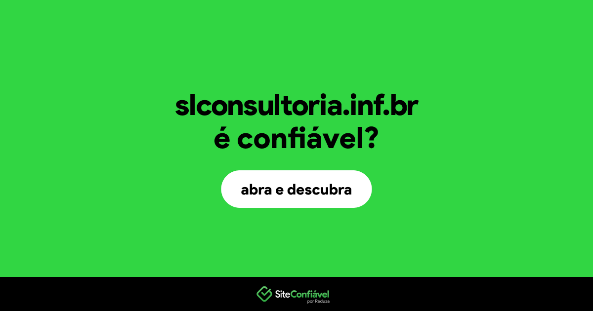 O site slconsultoria.inf.br é confiável?