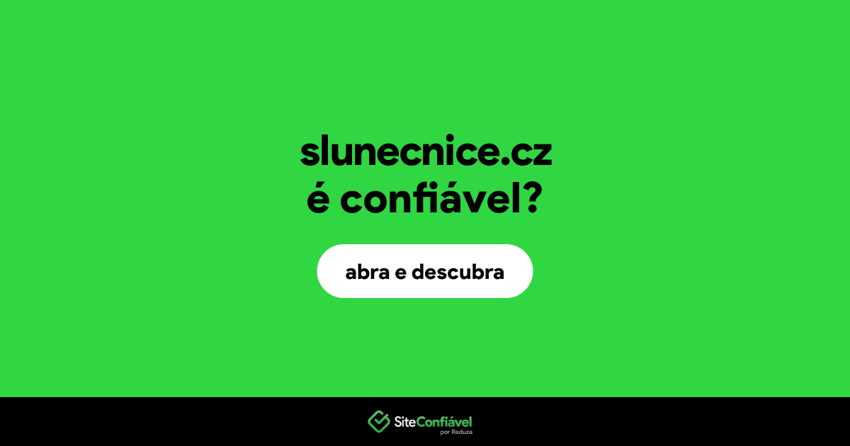 O site slunecnice.cz é confiável?