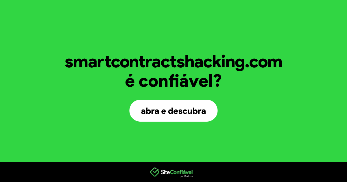 O site smartcontractshacking.com é confiável?