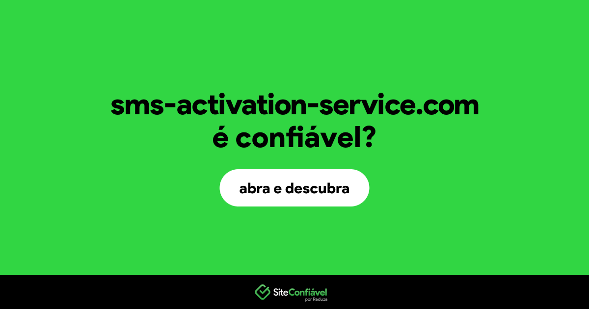 O site sms-activation-service.com é confiável?
