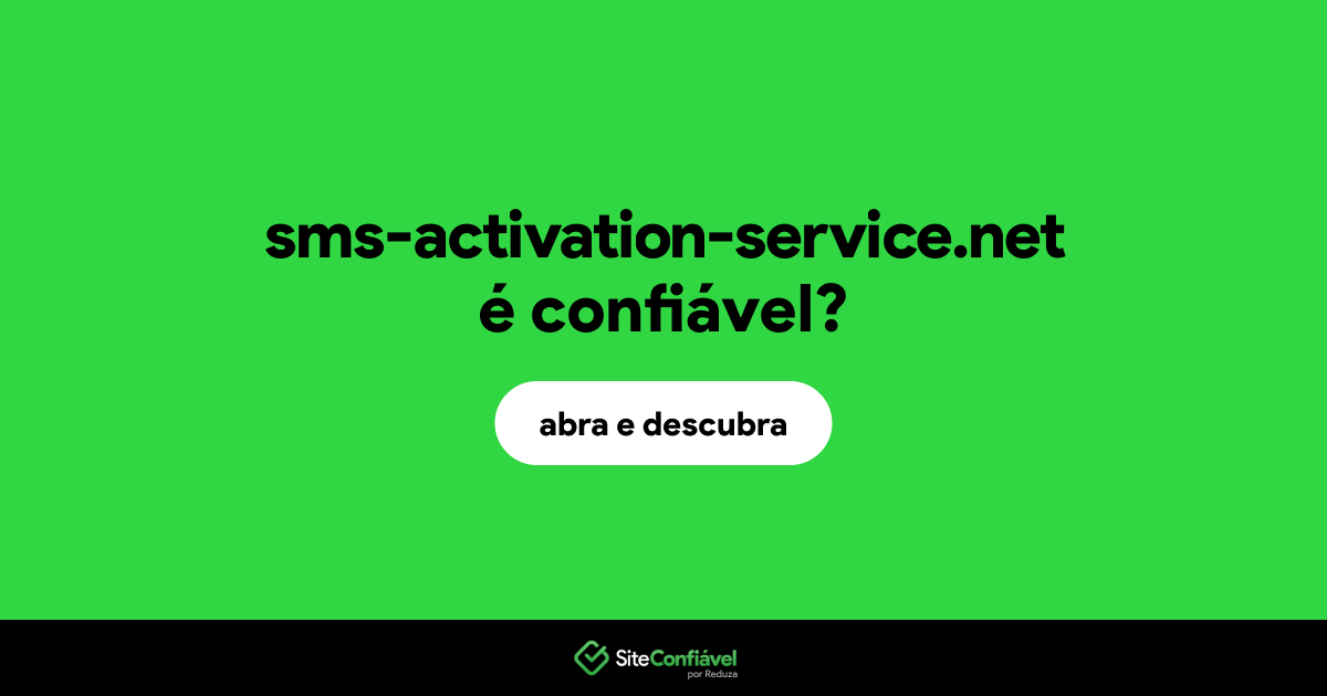 O site sms-activation-service.net é confiável?