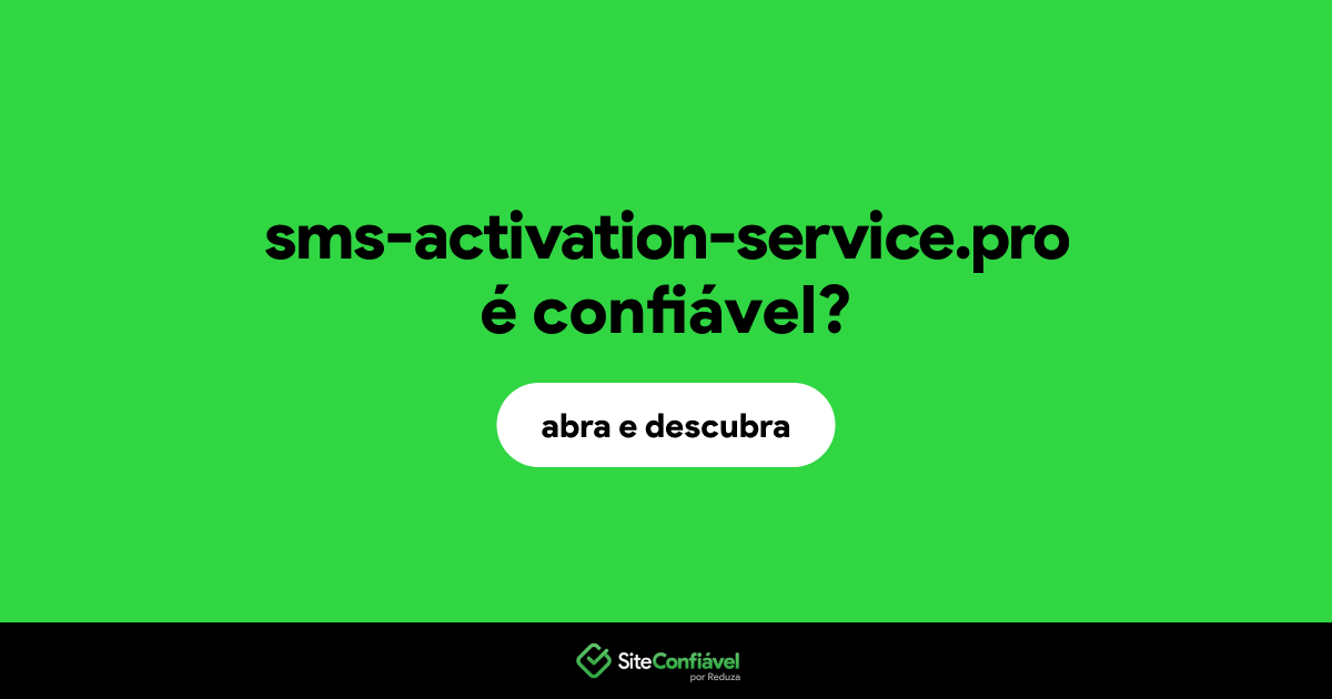 O site sms-activation-service.pro é confiável?