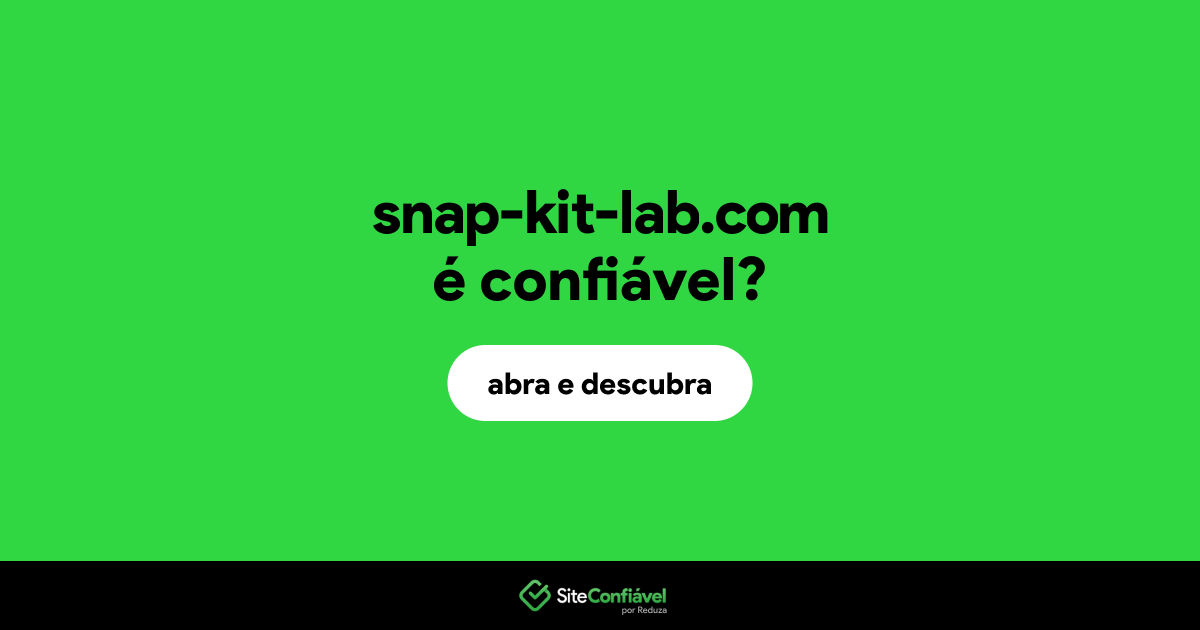 O site snap-kit-lab.com é confiável?