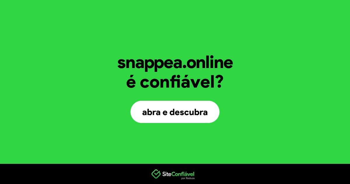 O site snappea.online é confiável?