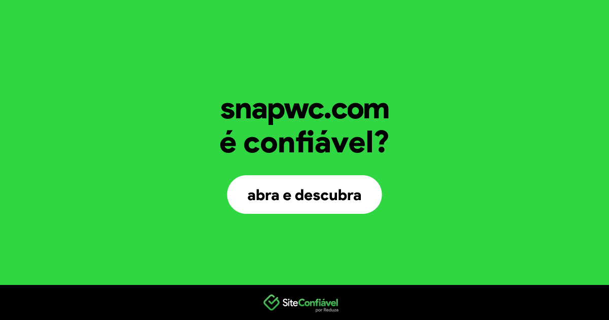 O site snapwc.com é confiável?