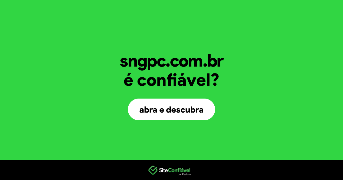 O site sngpc.com.br é confiável?