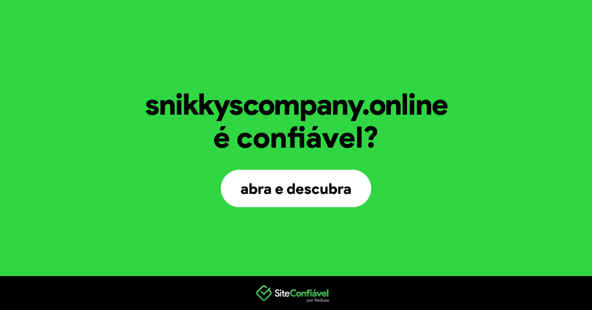 O site snikkyscompany.online é confiável?