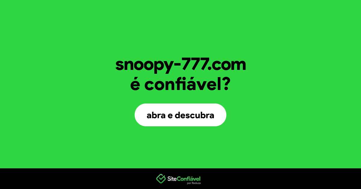 O site snoopy-777.com é confiável?