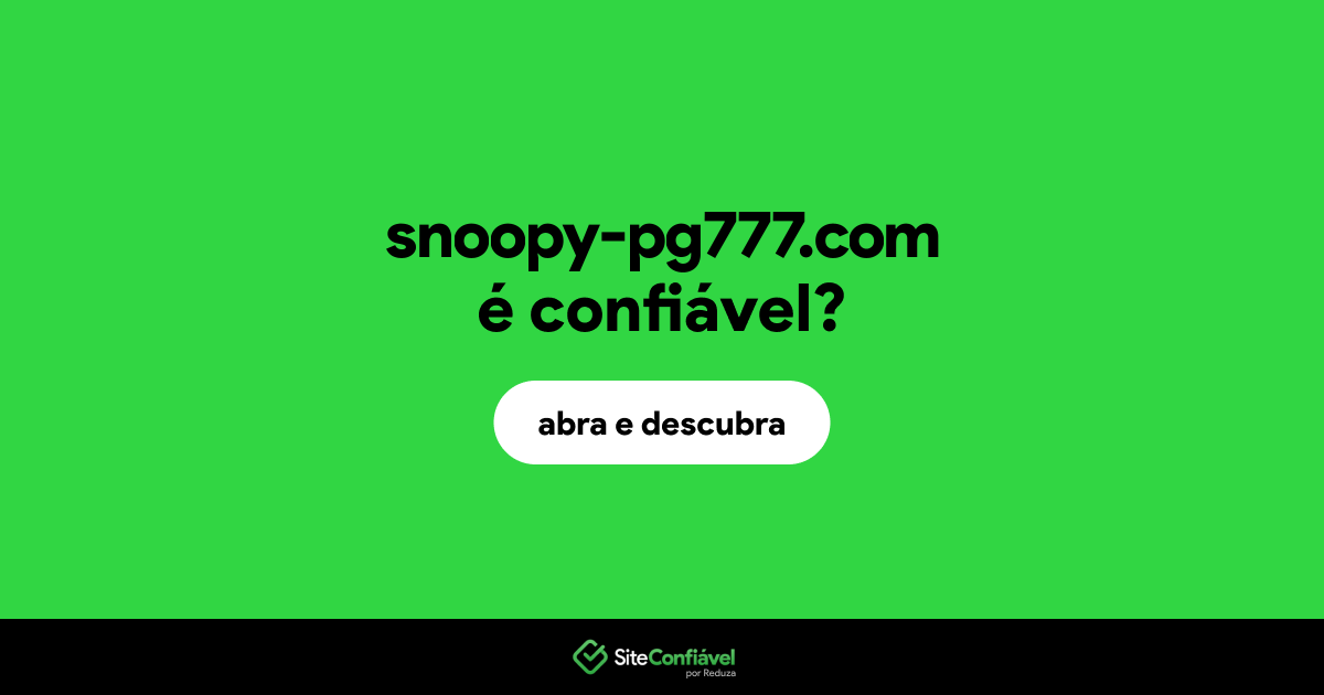 O site snoopy-pg777.com é confiável?