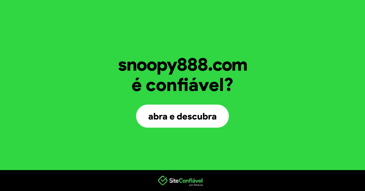 O site snoopy888.com é confiável?