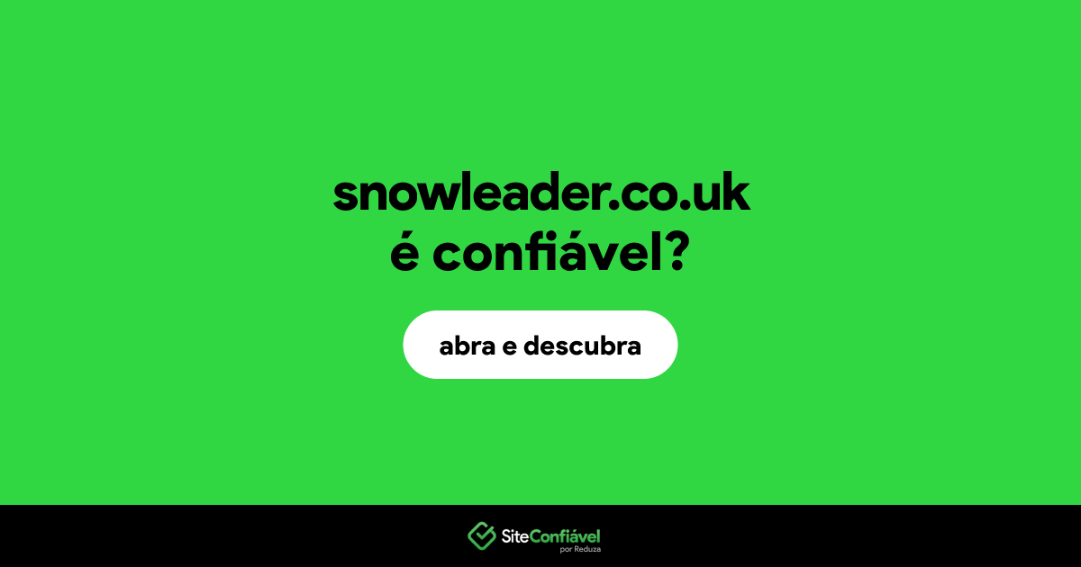 O site snowleader.co.uk é confiável?