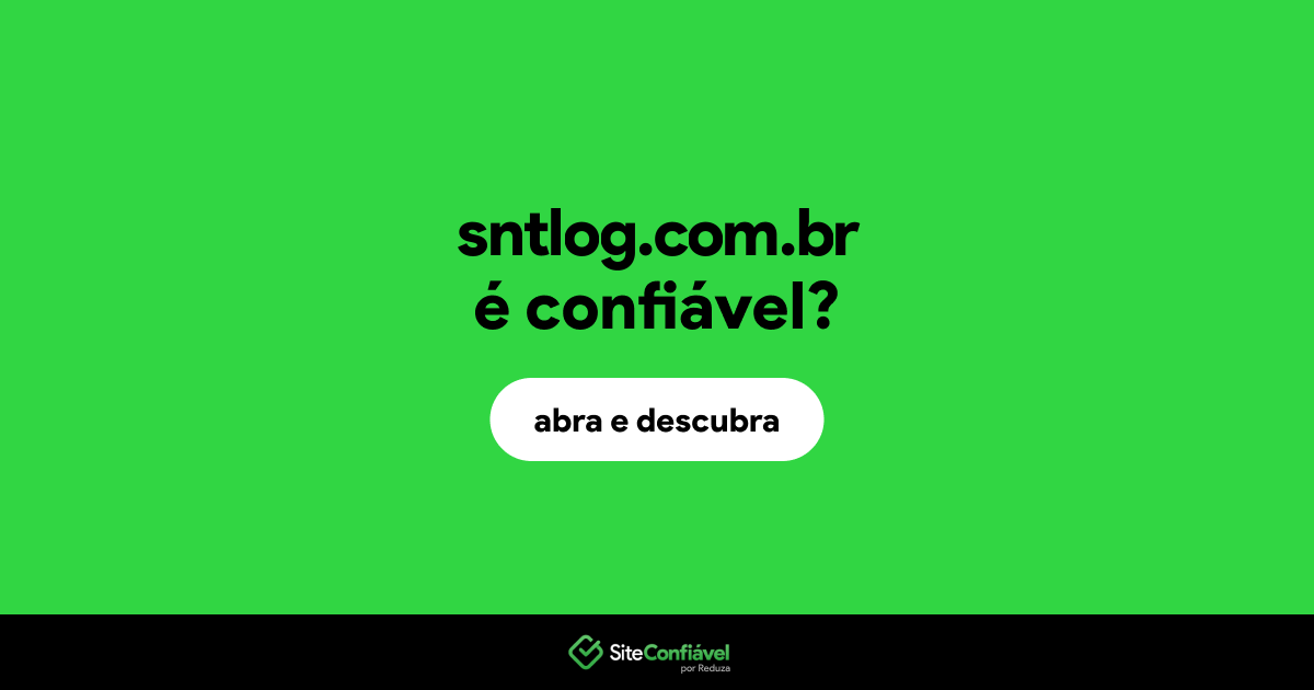 O site sntlog.com.br é confiável?