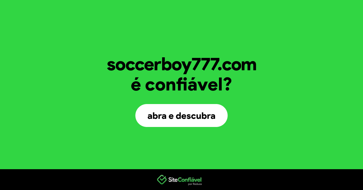 O site soccerboy777.com é confiável?