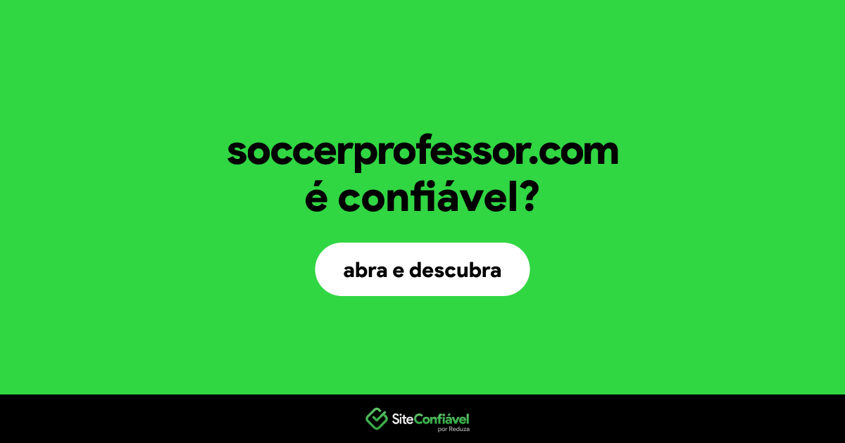 O site soccerprofessor.com é confiável?