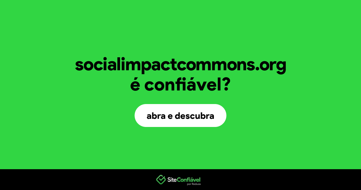 O site socialimpactcommons.org é confiável?