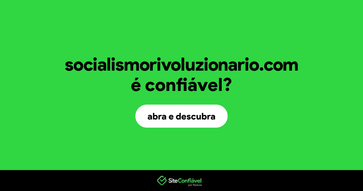 O site socialismorivoluzionario.com é confiável?