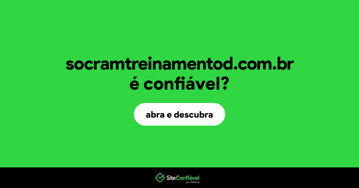 O site socramtreinamentod.com.br é confiável?
