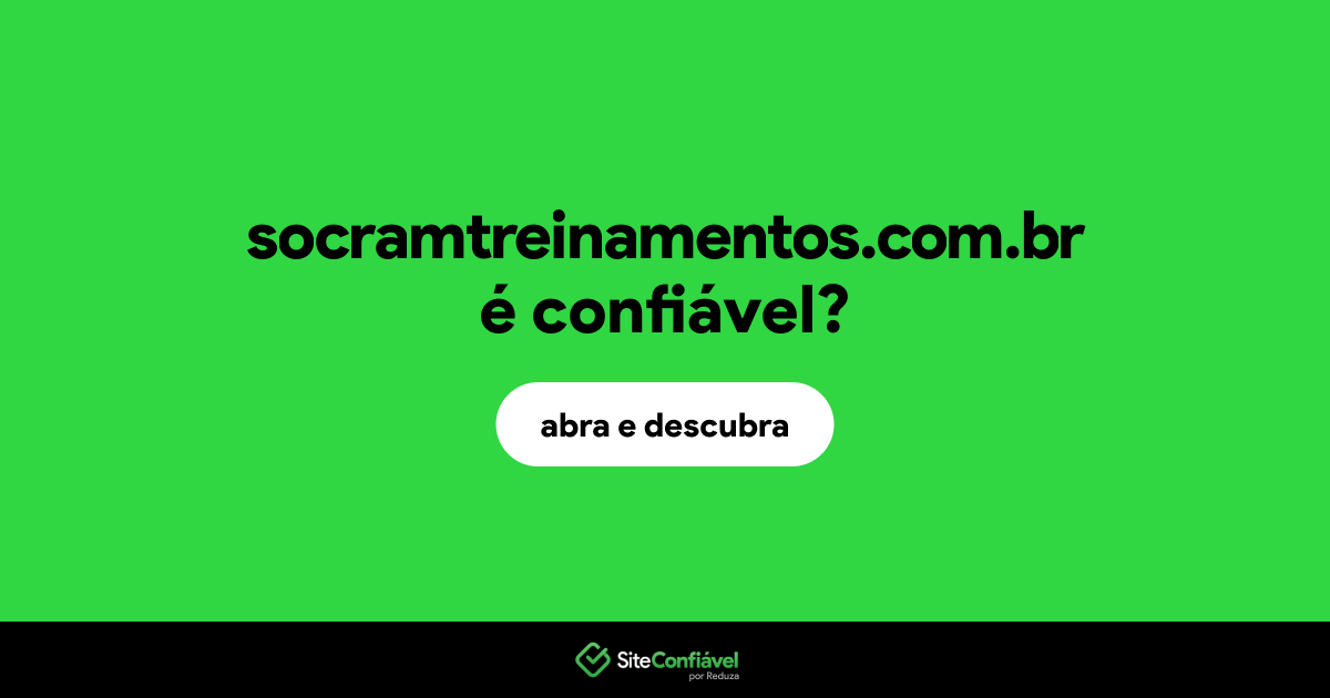 O site socramtreinamentos.com.br é confiável?