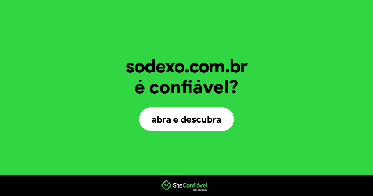 O site sodexo.com.br é confiável?