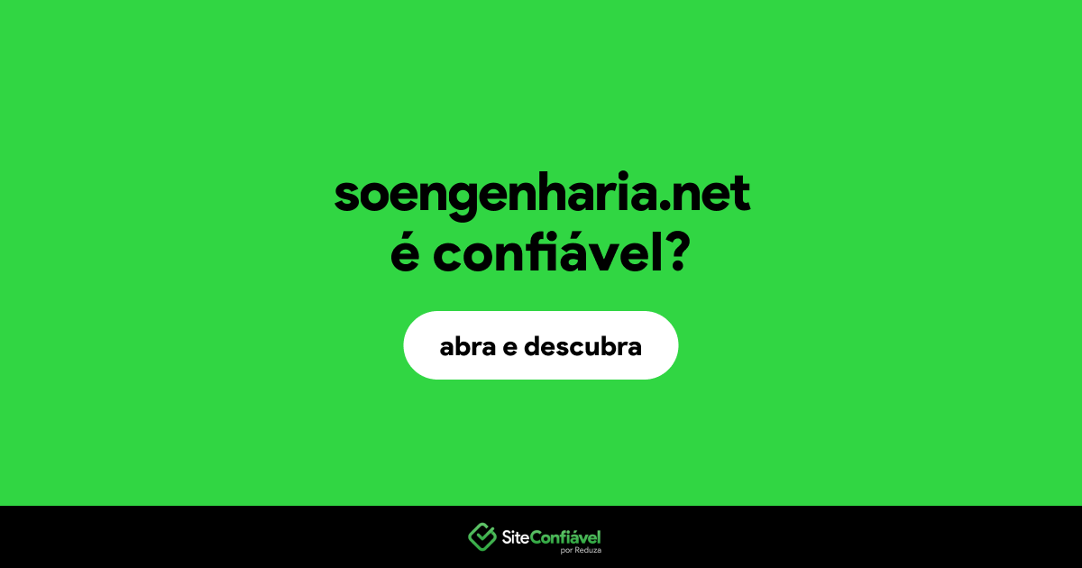 O site soengenharia.net é confiável?