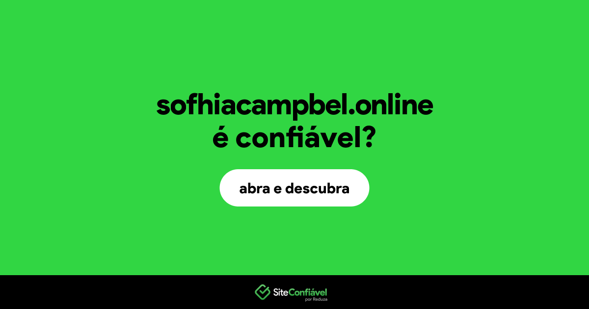 O site sofhiacampbel.online é confiável?