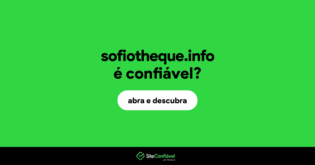 O site sofiotheque.info é confiável?