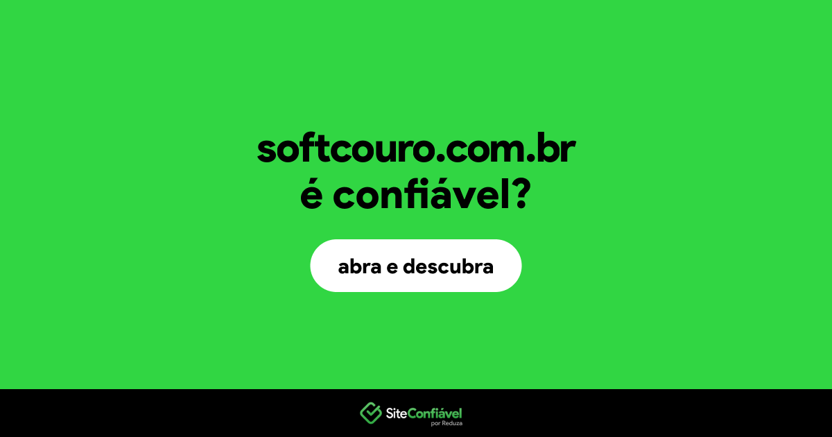 O site softcouro.com.br é confiável?