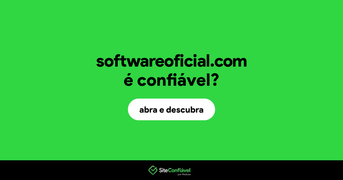 O site softwareoficial.com é confiável?