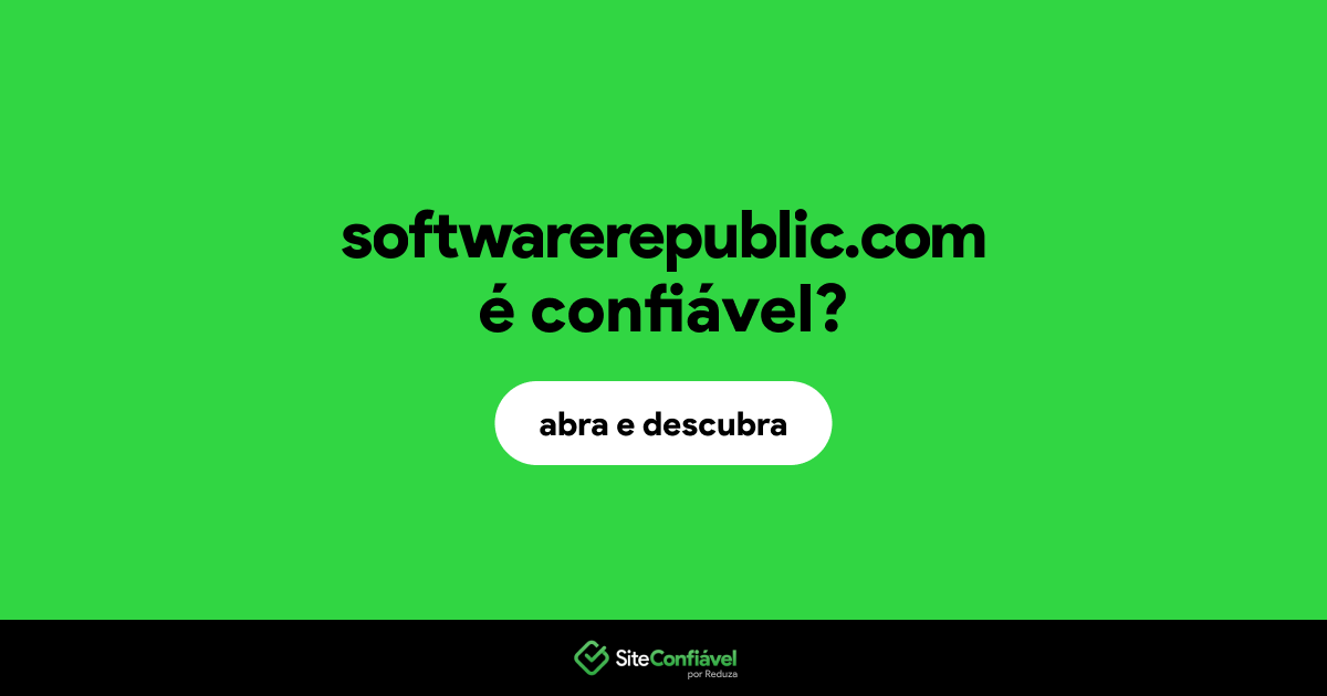 O site softwarerepublic.com é confiável?
