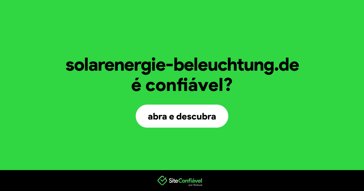O site solarenergie-beleuchtung.de é confiável?