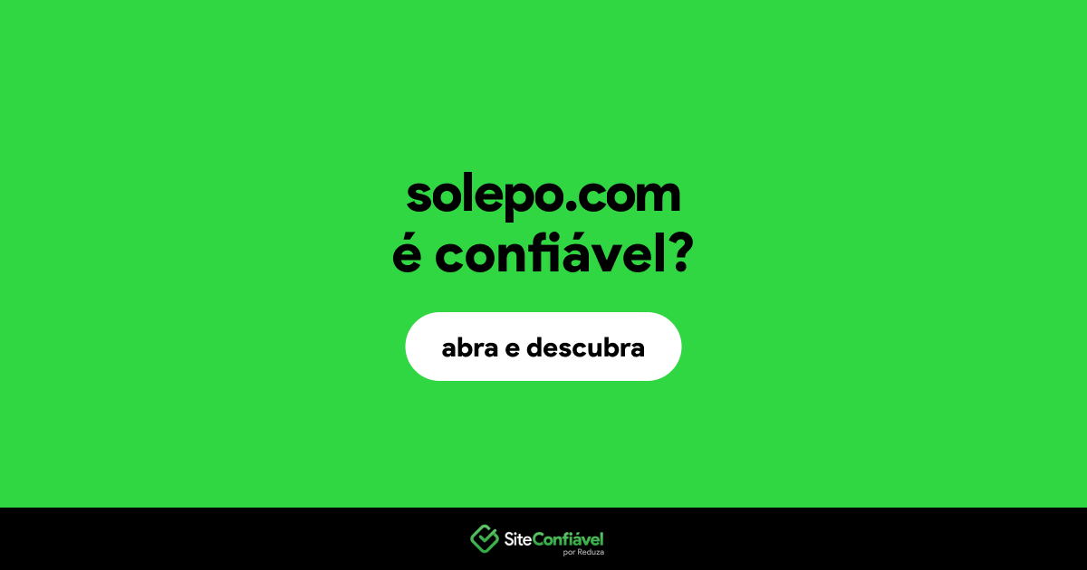 O site solepo.com é confiável?