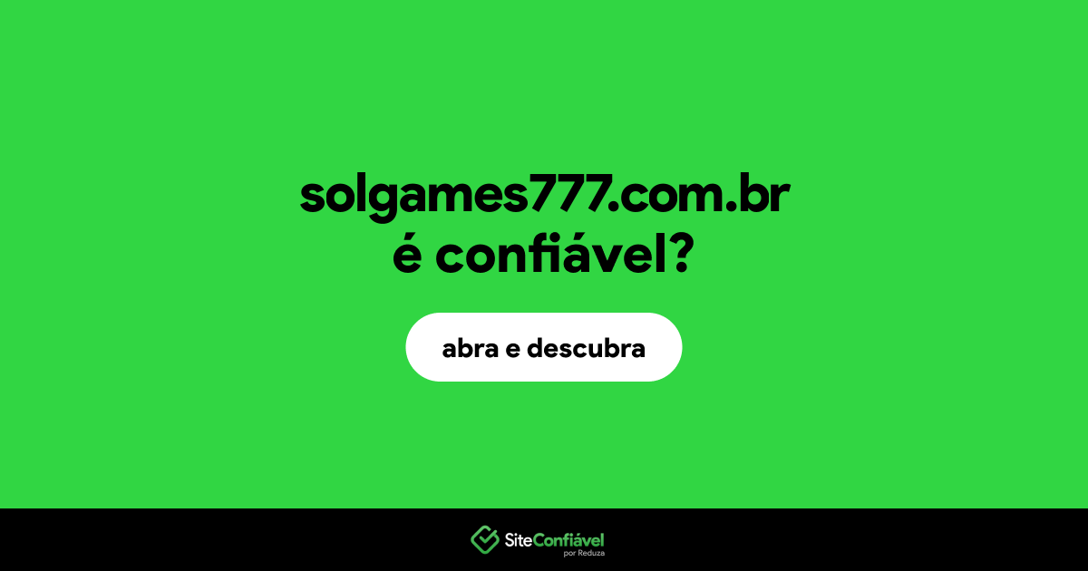 O site solgames777.com.br é confiável?