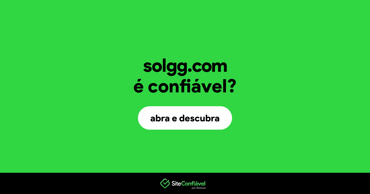O site solgg.com é confiável?