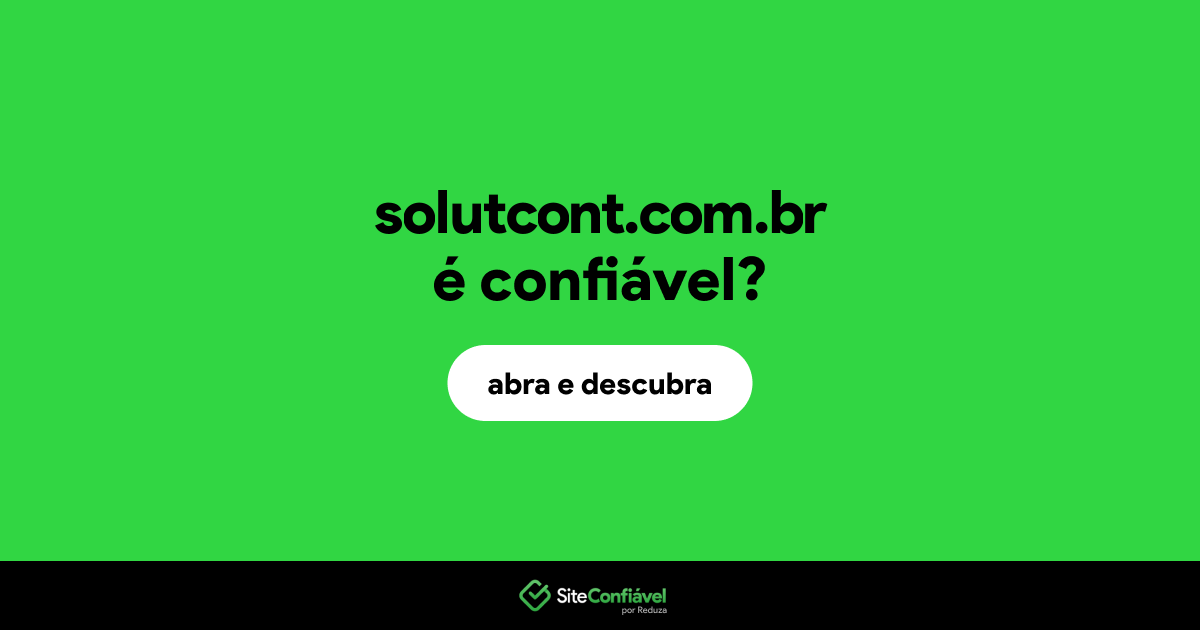 O site solutcont.com.br é confiável?