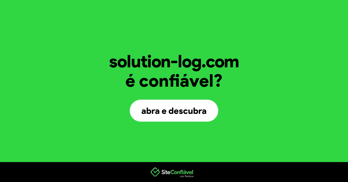 O site solution-log.com é confiável?