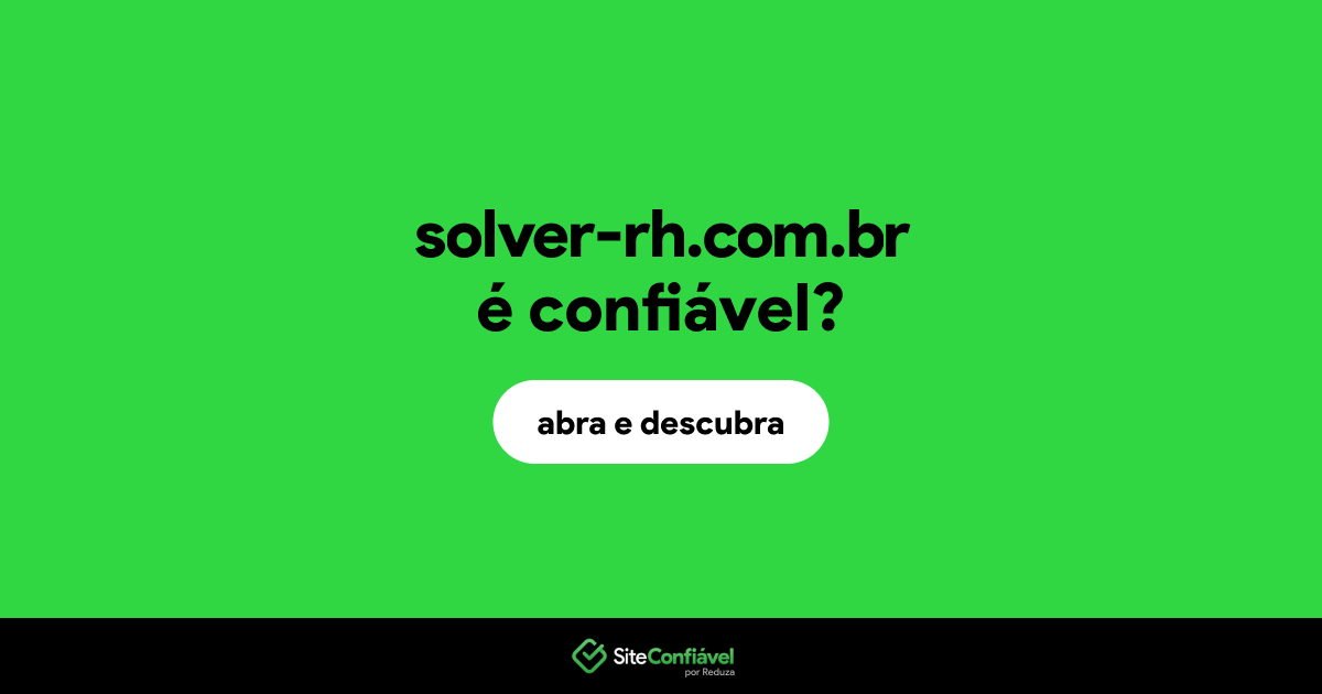 O site solver-rh.com.br é confiável?