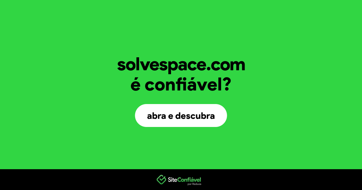 O site solvespace.com é confiável?