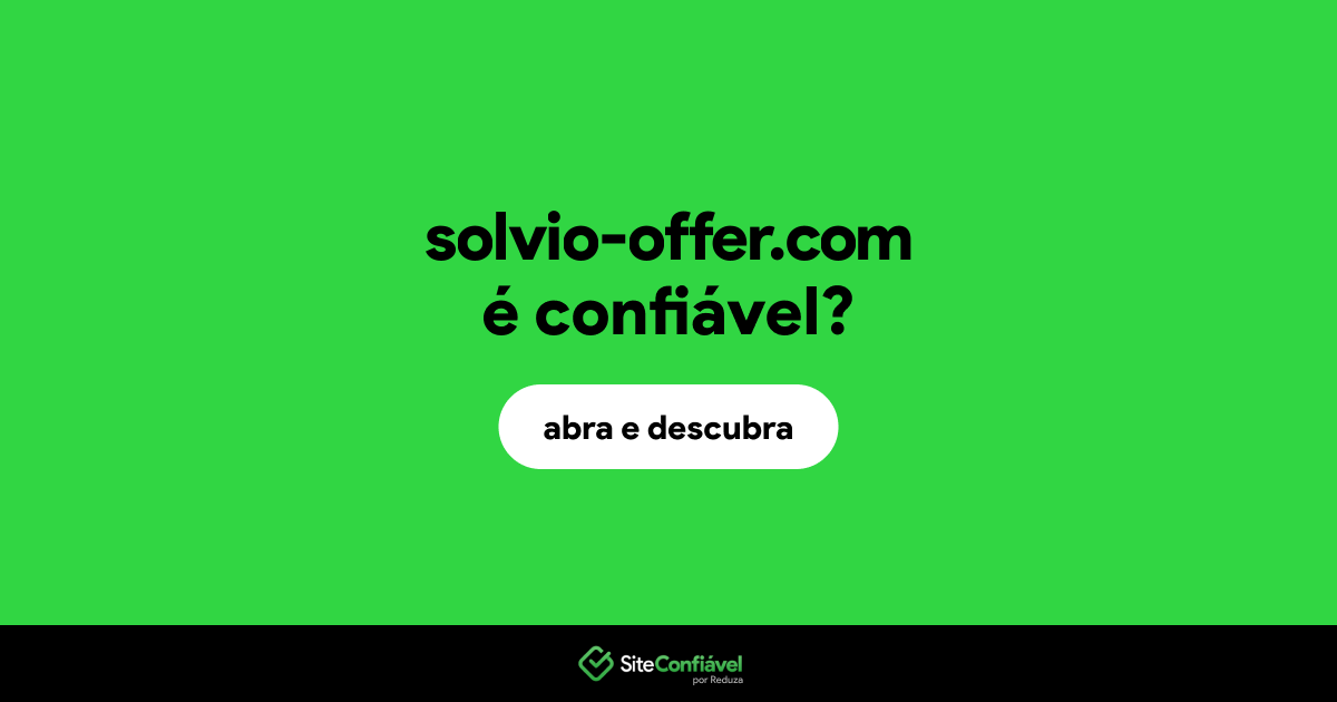 O site solvio-offer.com é confiável?